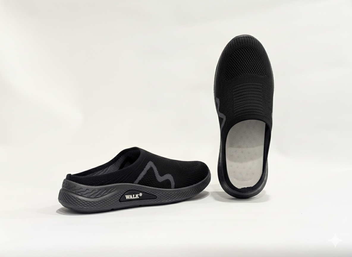 Black Slip-on with half cut