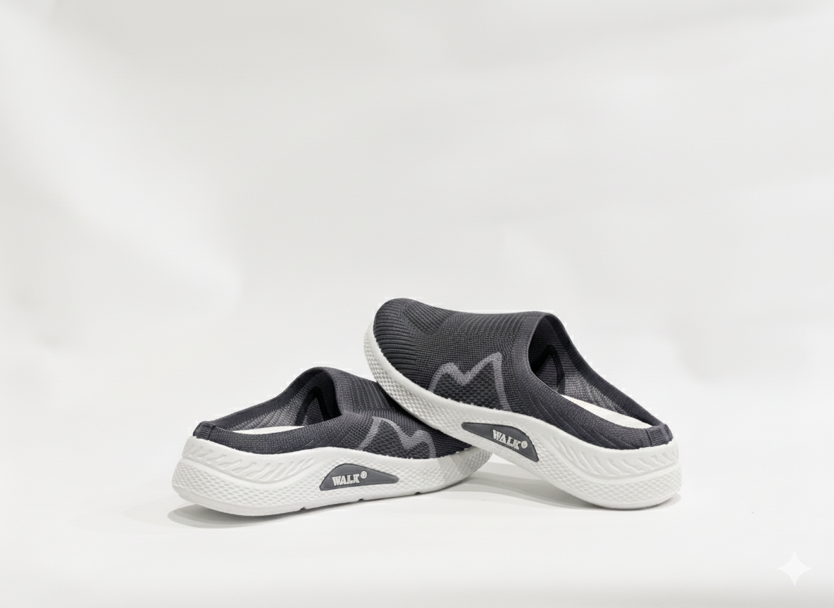 Grey Slip-on with half cut