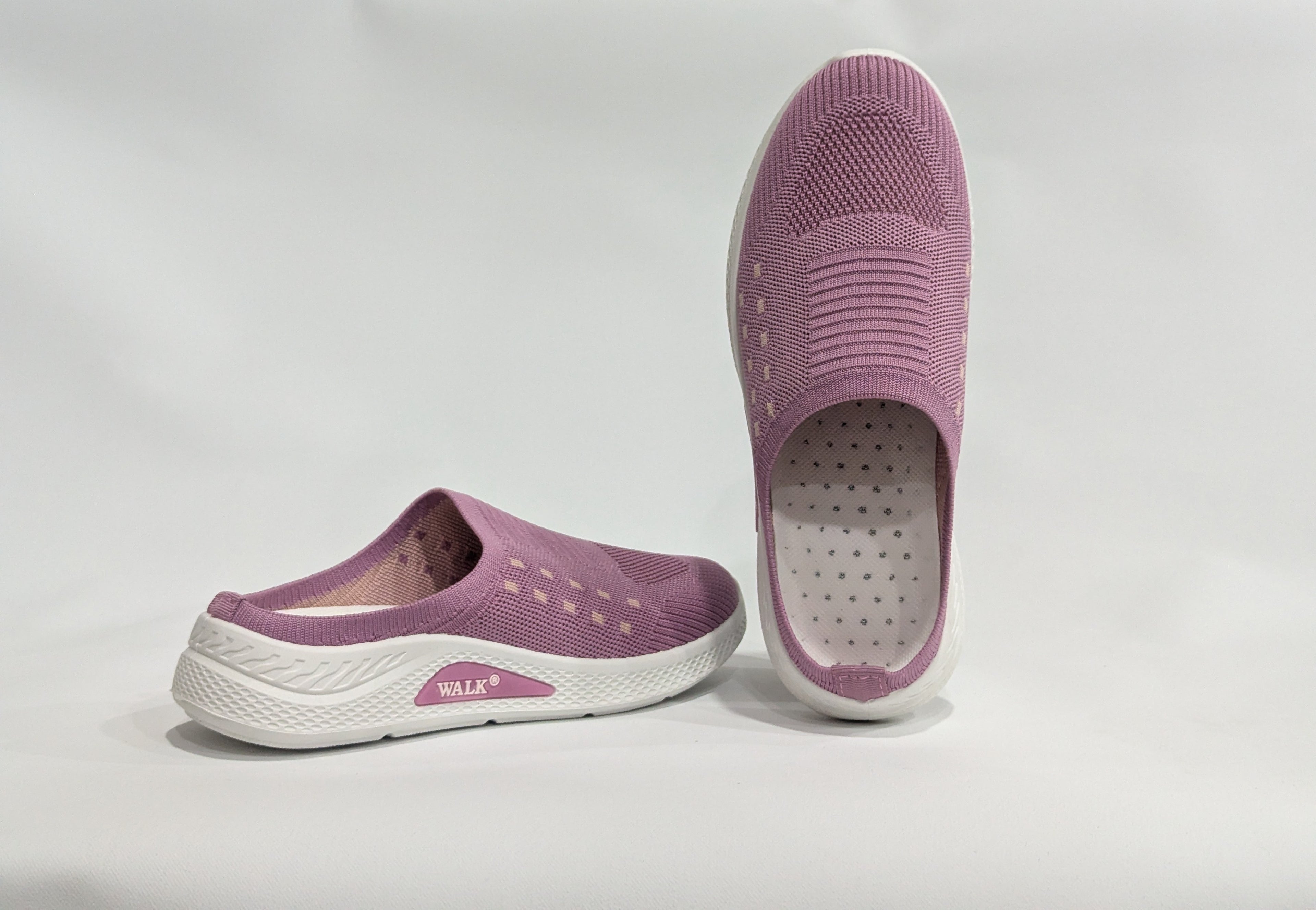 Pair of purple slip-on shoes 
