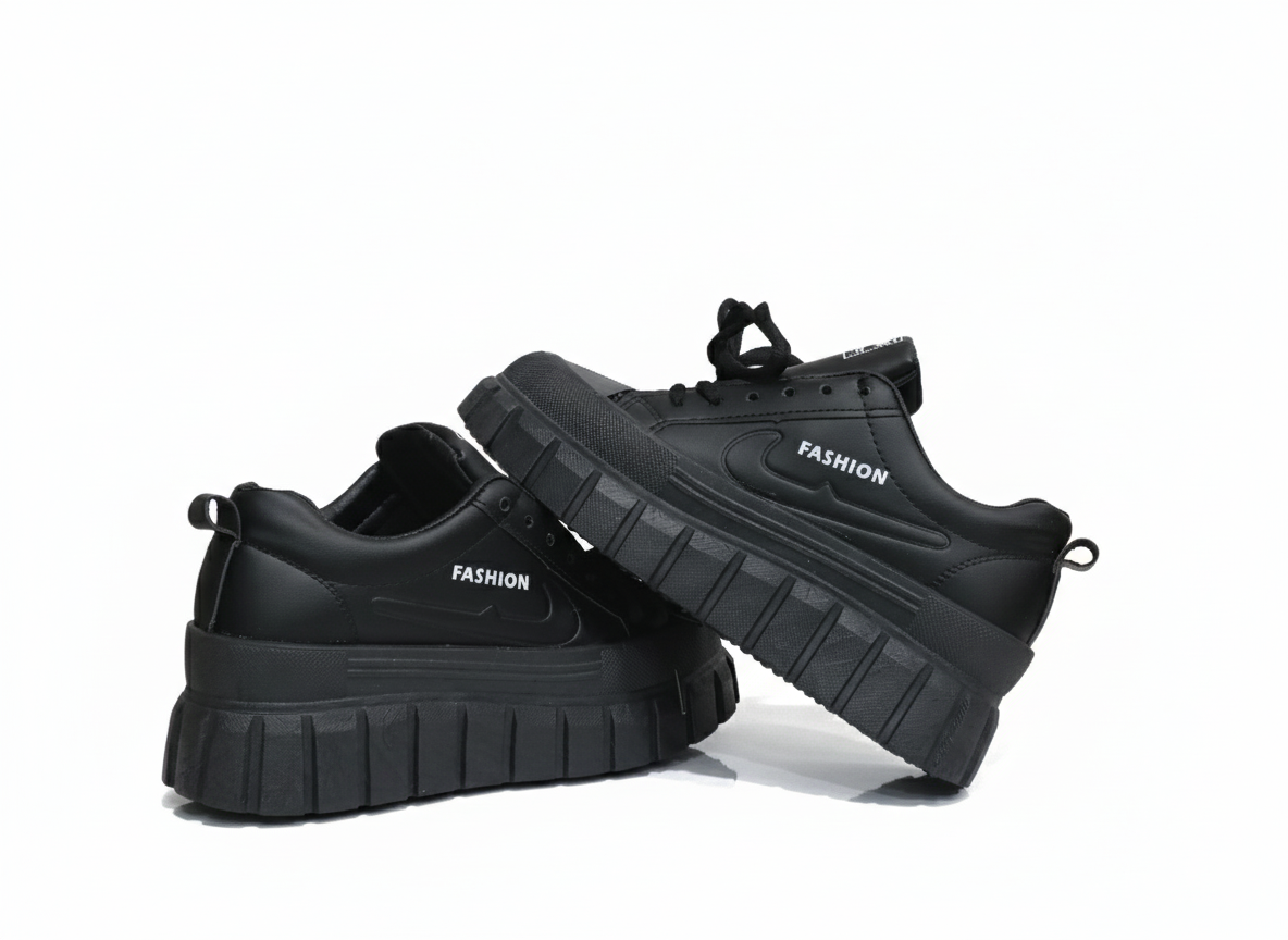 Black fashion sneakers